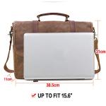 NEWHEY Mens Laptop Shoulder Bag Waterproof Canvas Messenger
