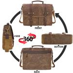 NEWHEY Mens Laptop Shoulder Bag Waterproof Canvas Messenger
