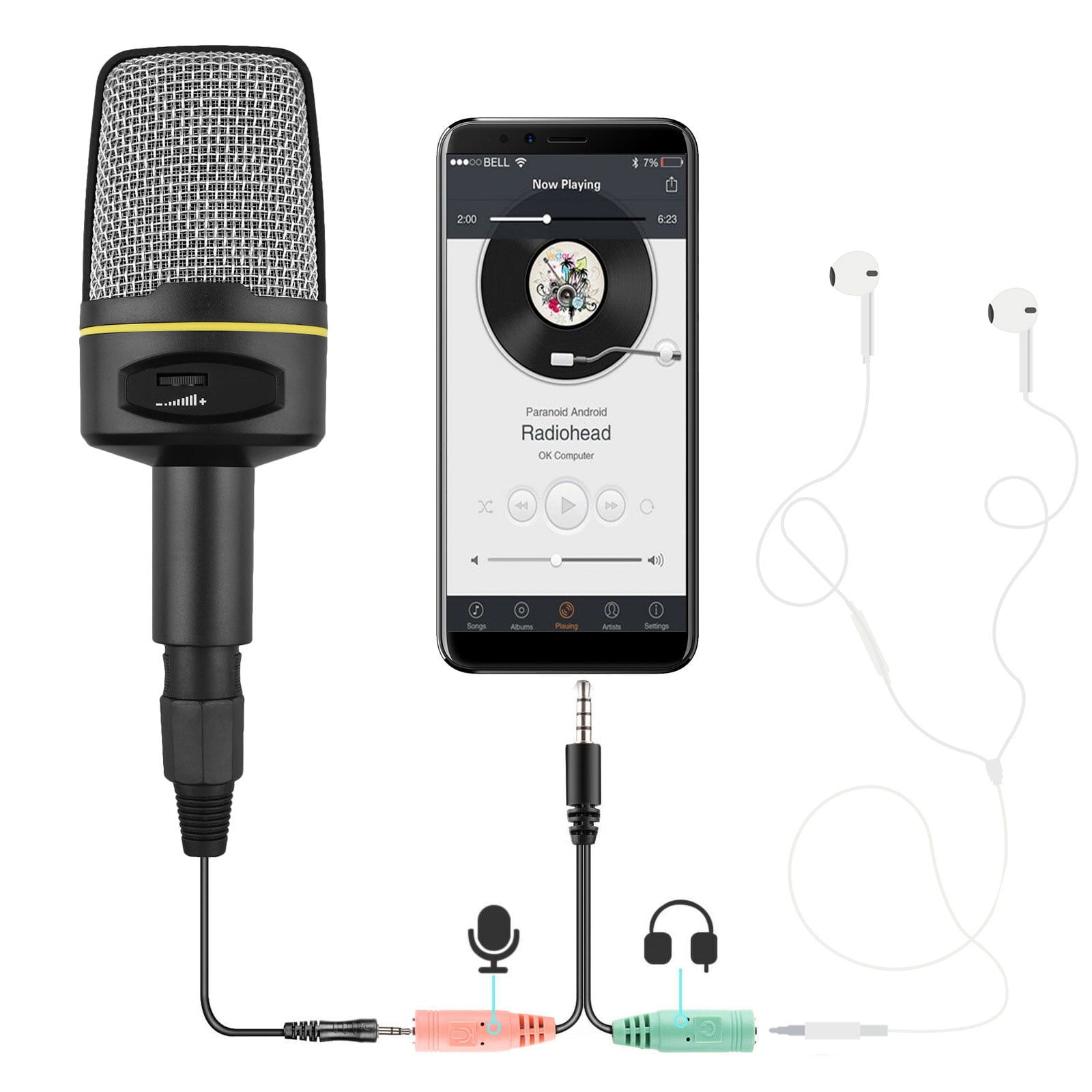 Versatile 3.5mm Microphone with Tripod Stand