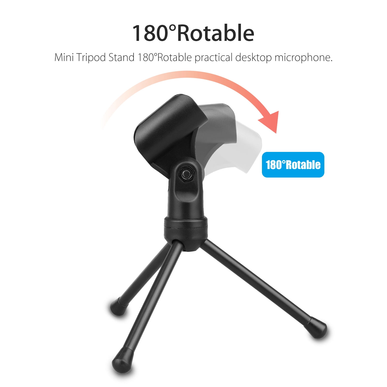Versatile 3.5mm Microphone with Tripod Stand