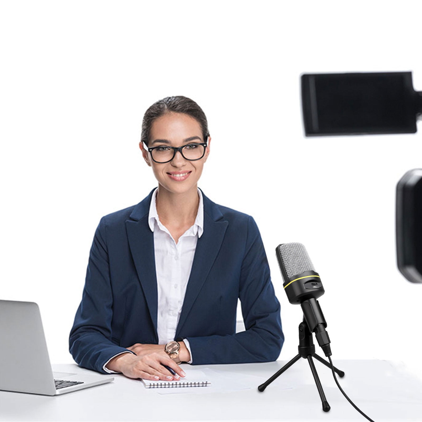 Versatile 3.5mm Microphone with Tripod Stand