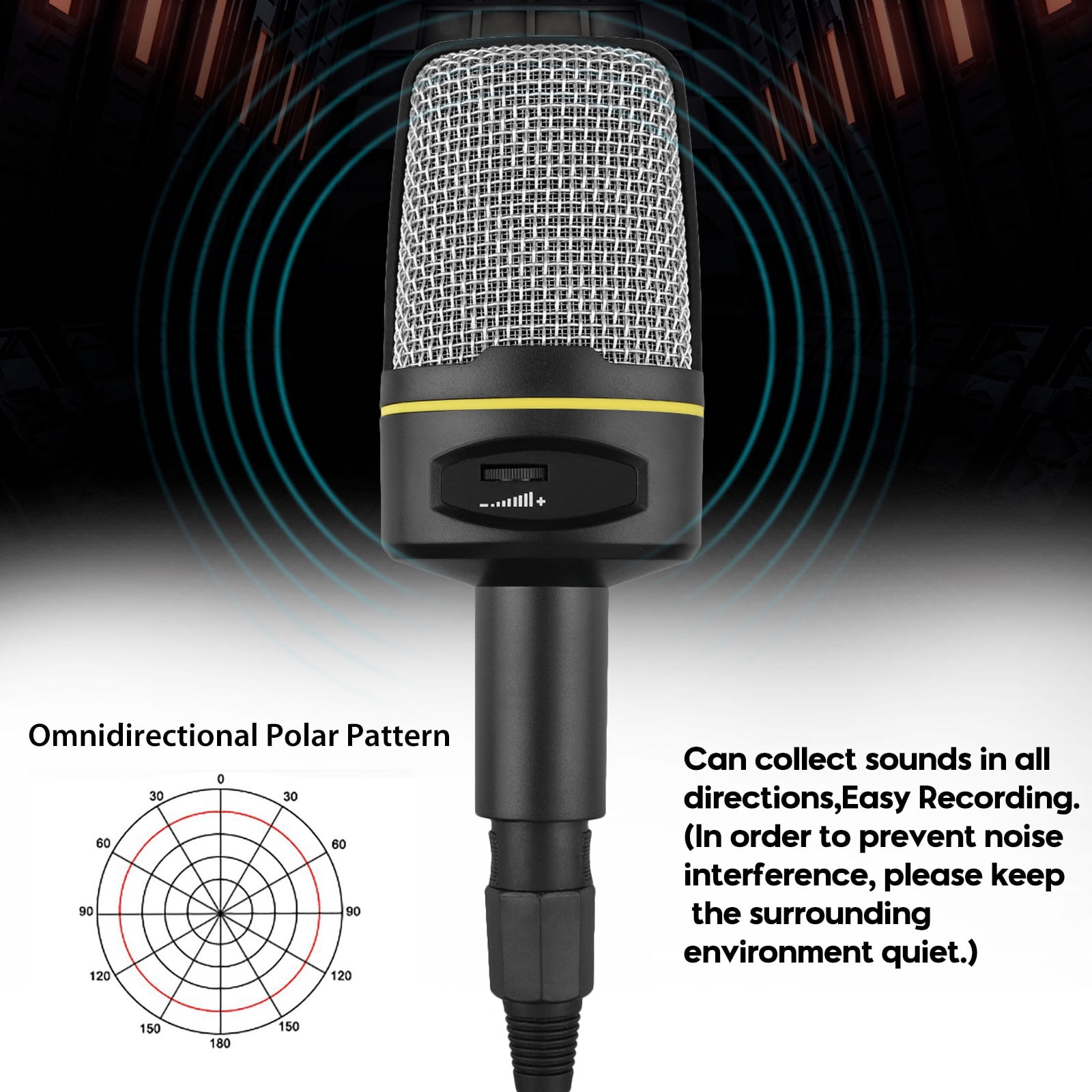 Versatile 3.5mm Microphone with Tripod Stand