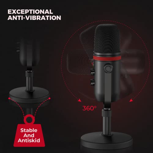 USB Microphone - AUDIOPRO Computer Condenser Gaming Mic for PC/Laptop/Phone/PS