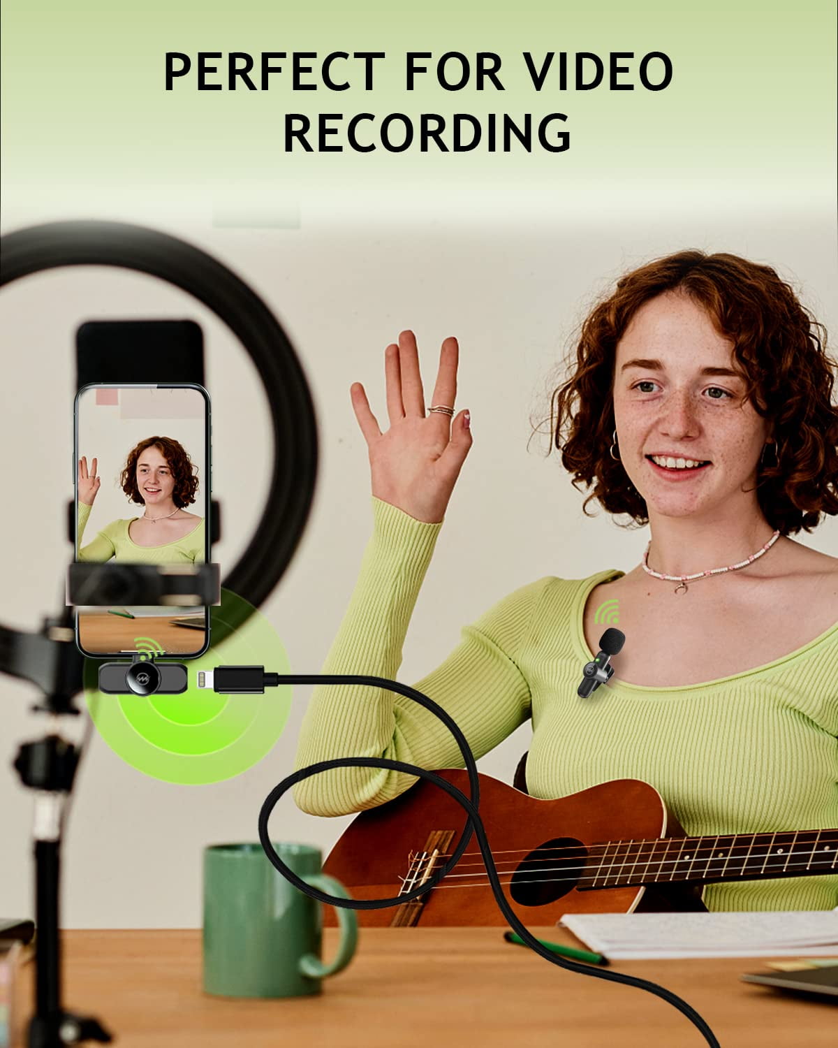 Wireless Lavalier Mic Set for Video Recording