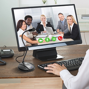 USB Omnidirectional Microphone with Mute Button