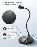USB Omnidirectional Microphone with Mute Button