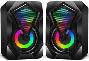 RGB Gaming Laptop Speakers with Volume Control