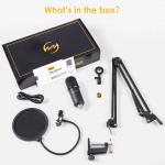 ZINGYOU UA1 USB Microphone Bundle Condenser Mic Set for Computer Laptop Plug & Play for Recording Podcasting Gaming Singing Streaming Youtube Video