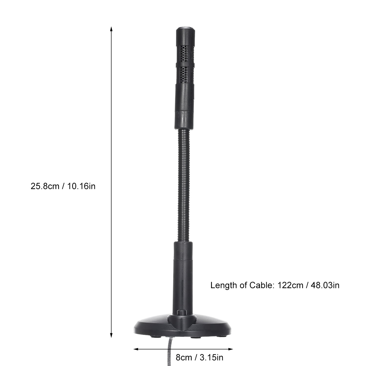 USB Desktop Microphone Plug &Play Omnidirectional PC Laptop Computer Mic for Computer Gaming Recording Chatting Singing Meeting