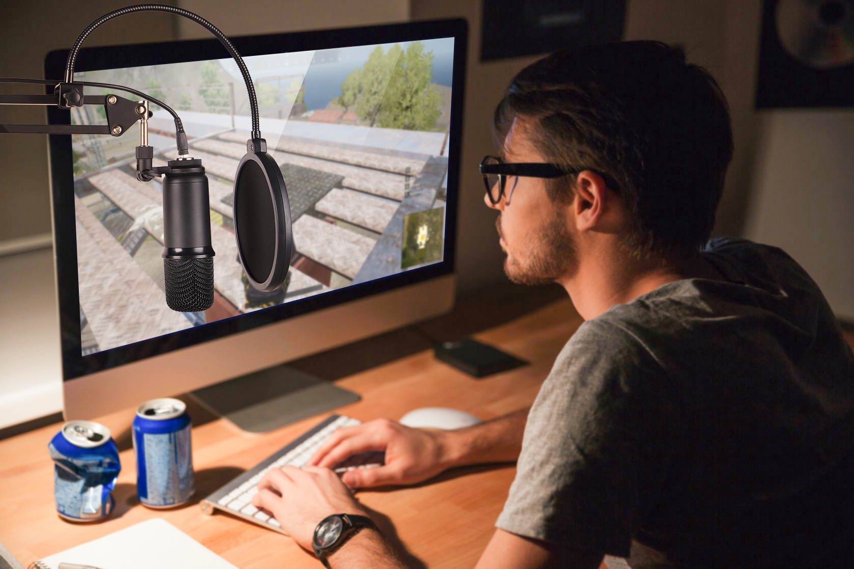 ZINGYOU UA1 USB Microphone Bundle Condenser Mic Set for Computer Laptop Plug & Play for Recording Podcasting Gaming Singing Streaming Youtube Video