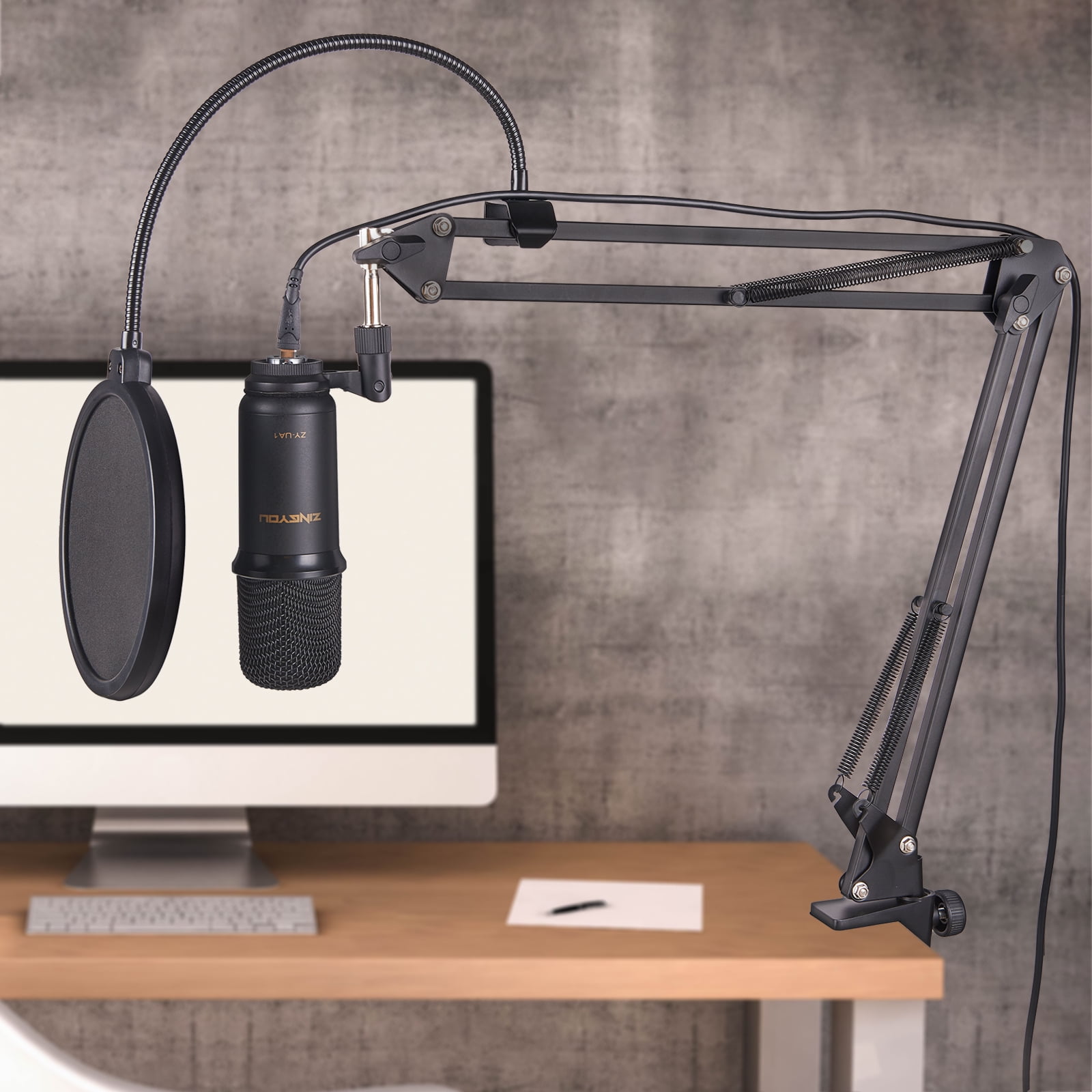 ZINGYOU UA1 USB Microphone Bundle Condenser Mic Set for Computer Laptop Plug & Play for Recording Podcasting Gaming Singing Streaming Youtube Video