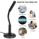 USB Desktop Microphone Plug &Play Omnidirectional PC Laptop Computer Mic for Computer Gaming Recording Chatting Singing Meeting