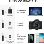 Movo Universal Lavalier Microphone for USB, Laptop, PC, Mac, Smartphone, Camera