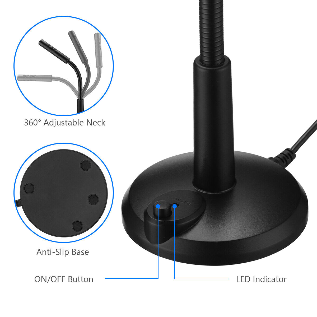 USB Condenser Microphone for PC Gaming Laptops