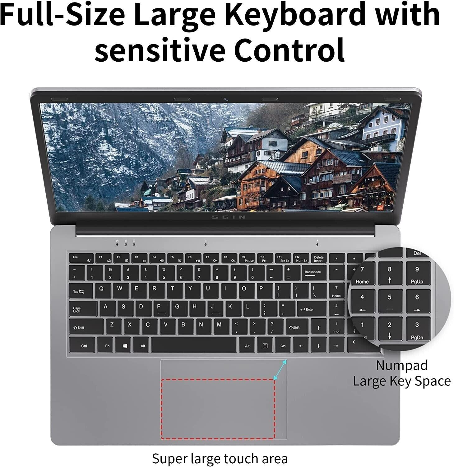 SGIN - 15.6" Gaming Laptop - Intel Celeron - Silver