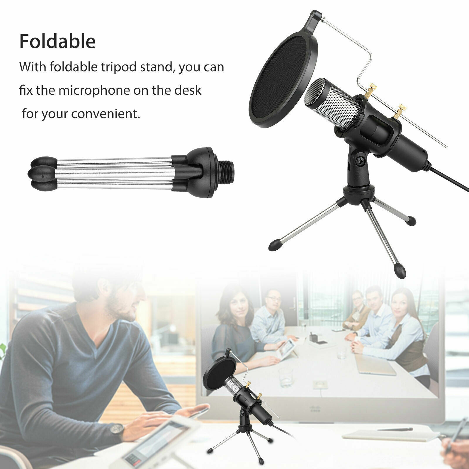 Condenser Mic Kit for Gaming Laptop Studio Recording