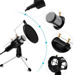 Condenser Mic Kit for Gaming Laptop Studio Recording