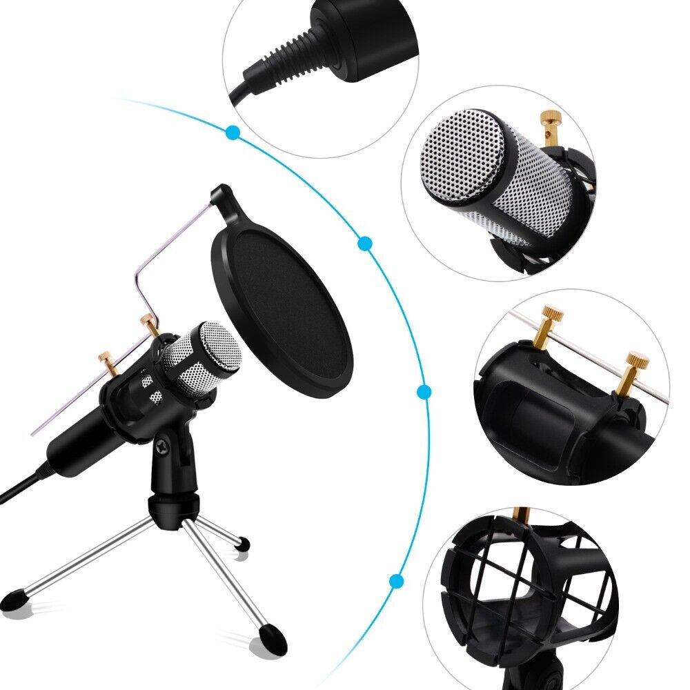 Condenser Mic Kit for Gaming Laptop Studio Recording