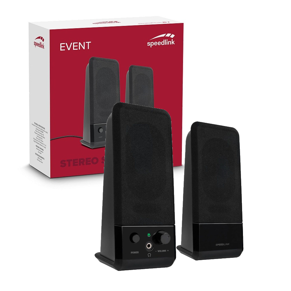SPEEDLINK EVENT USB Multimedia Stereo Speakers - Black