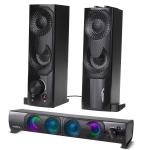 LED Illuminated 2in1 PC Speakers & Soundbar