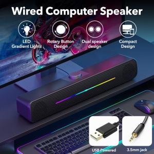 Gaming Laptop Sound Bar with LED & USB