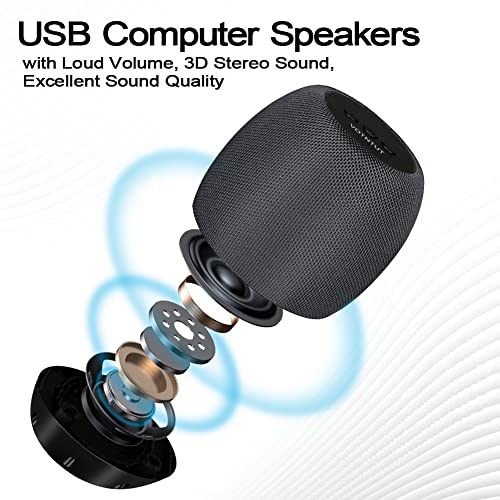 Powerful Stereo Gaming Laptop Speakers with Rich Bass Gray