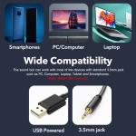 Gaming Laptop Soundbar: Enhanced Wired USB Speaker