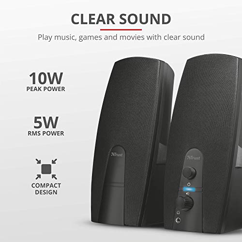 Almo 2.0 PC Speaker Set - Clear Sound, Black