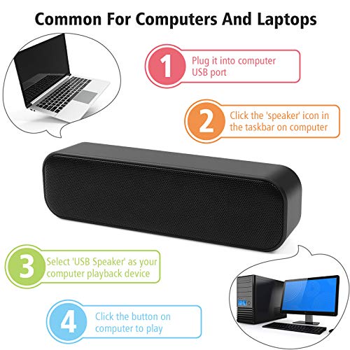 Portable USB Gaming Laptop Speakers with Surround Sound