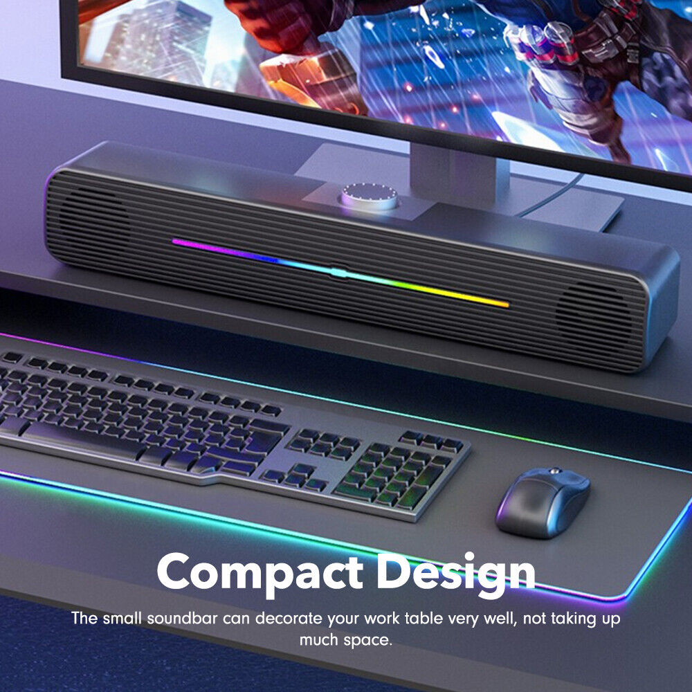 Gaming Laptop Soundbar: Enhanced Wired USB Speaker