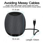 Powerful Stereo Gaming Laptop Speakers with Rich Bass Gray