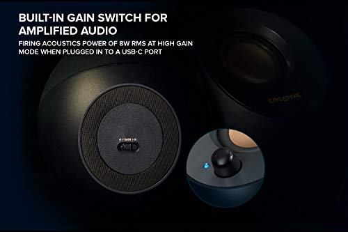 Pebble V2 USB-C Desktop Speakers, 8W RMS Power