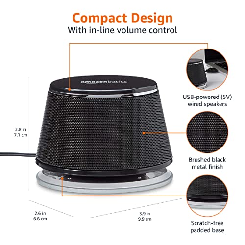 Black Computer Speakers - Set of 2