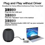 Powerful Stereo Gaming Laptop Speakers with Rich Bass Gray