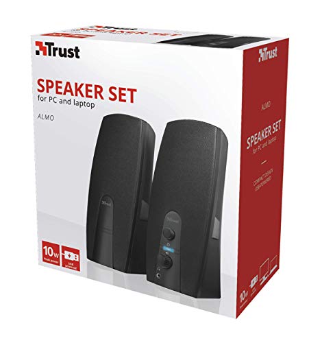 Almo 2.0 PC Speaker Set - Clear Sound, Black