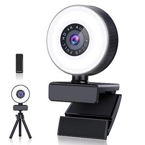 4K Webcam with Autofocus and Microphone