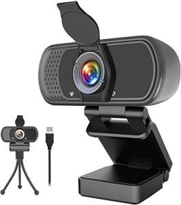 1080p Webcam with Microphone, Wide Angle & Privacy Cover
