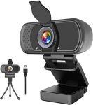 1080p Webcam with Microphone, Wide Angle & Privacy Cover