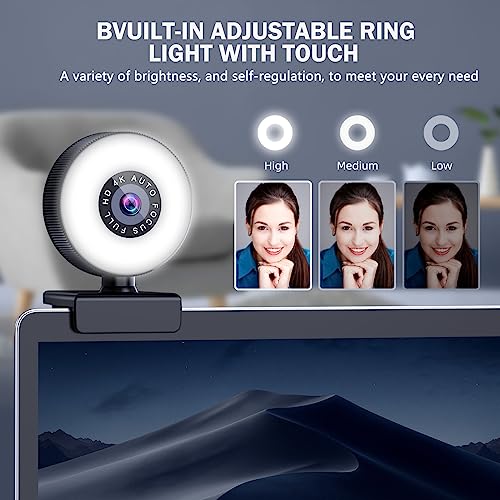 HD Autofocus Webcam with Microphone for Gaming Laptops