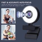 4K Webcam with Autofocus and Microphone