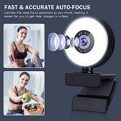 HD Autofocus Webcam with Microphone for Gaming Laptops