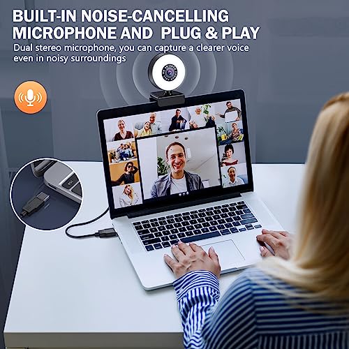 HD Autofocus Webcam with Microphone for Gaming Laptops