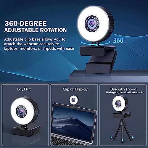 HD Autofocus Webcam with Microphone for Gaming Laptops