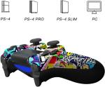 Wireless PS4/Pro/Slim/PC Gaming Controller with Graffiti Design