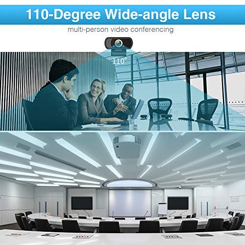 1080p Webcam with Microphone, Wide Angle & Privacy Cover