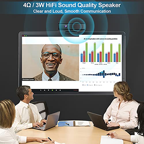 1080P Computer Camera with Built-in Microphones and Speaker