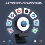 4K Webcam with Autofocus and Microphone