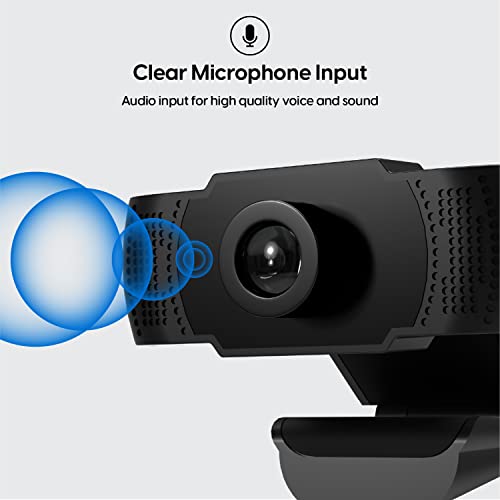 Compact Black Gaming Laptop Webcam with Dual Microphone