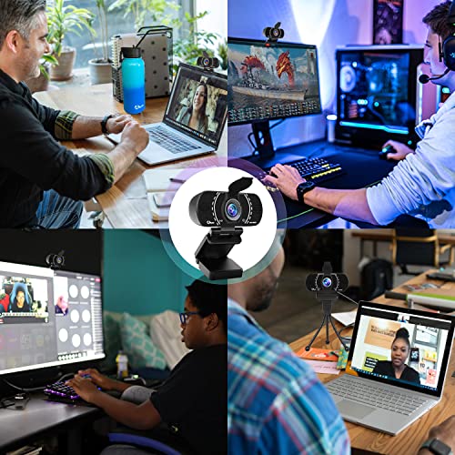 Akyta 1080p Webcam with Microphone and Tripod