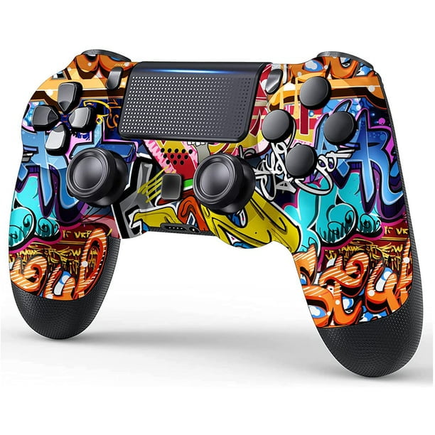 Wireless PS4/Pro/Slim/PC Gaming Controller with Graffiti Design